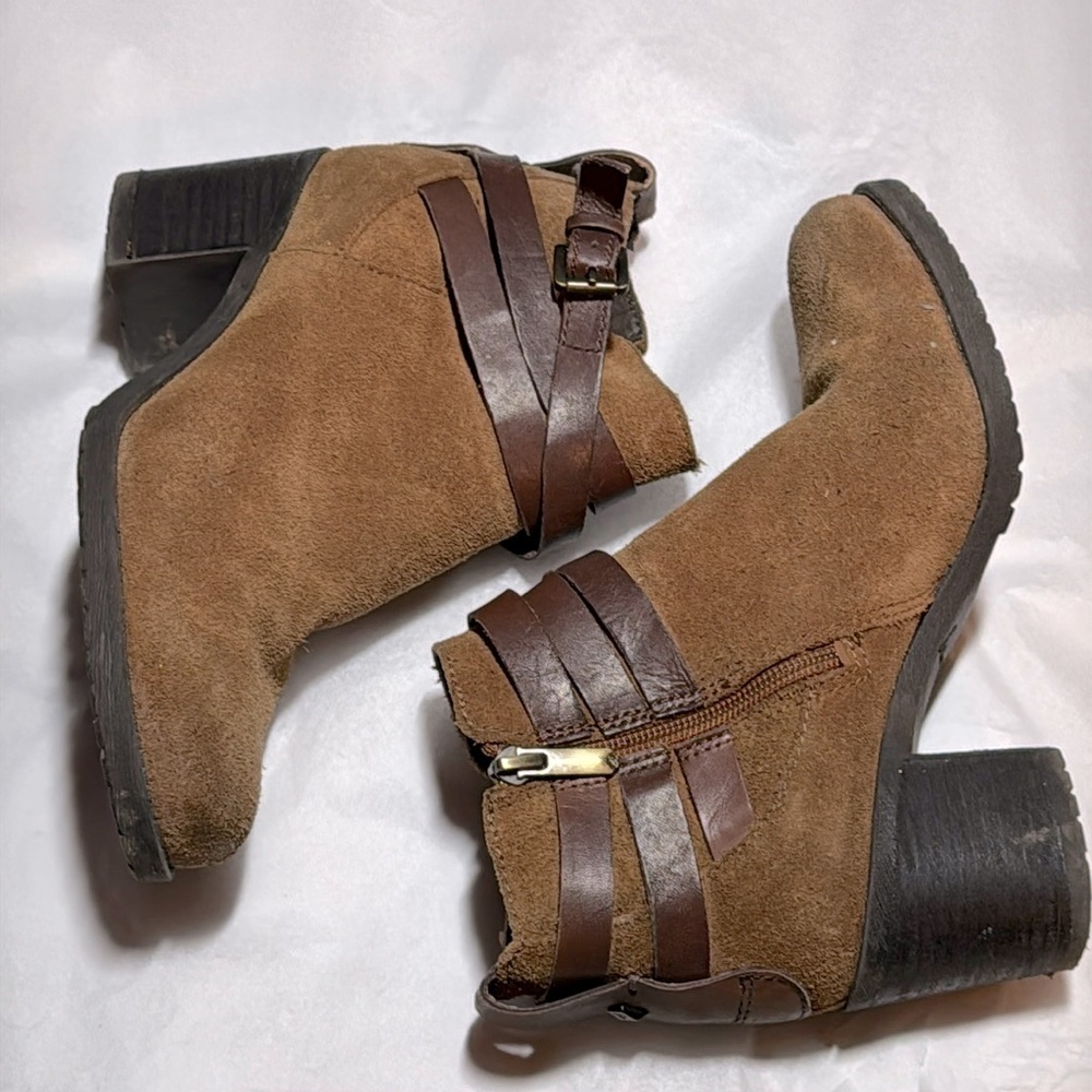 Sam Edelman Hannah‎ brown suede ankle boots Sz 6 1/2